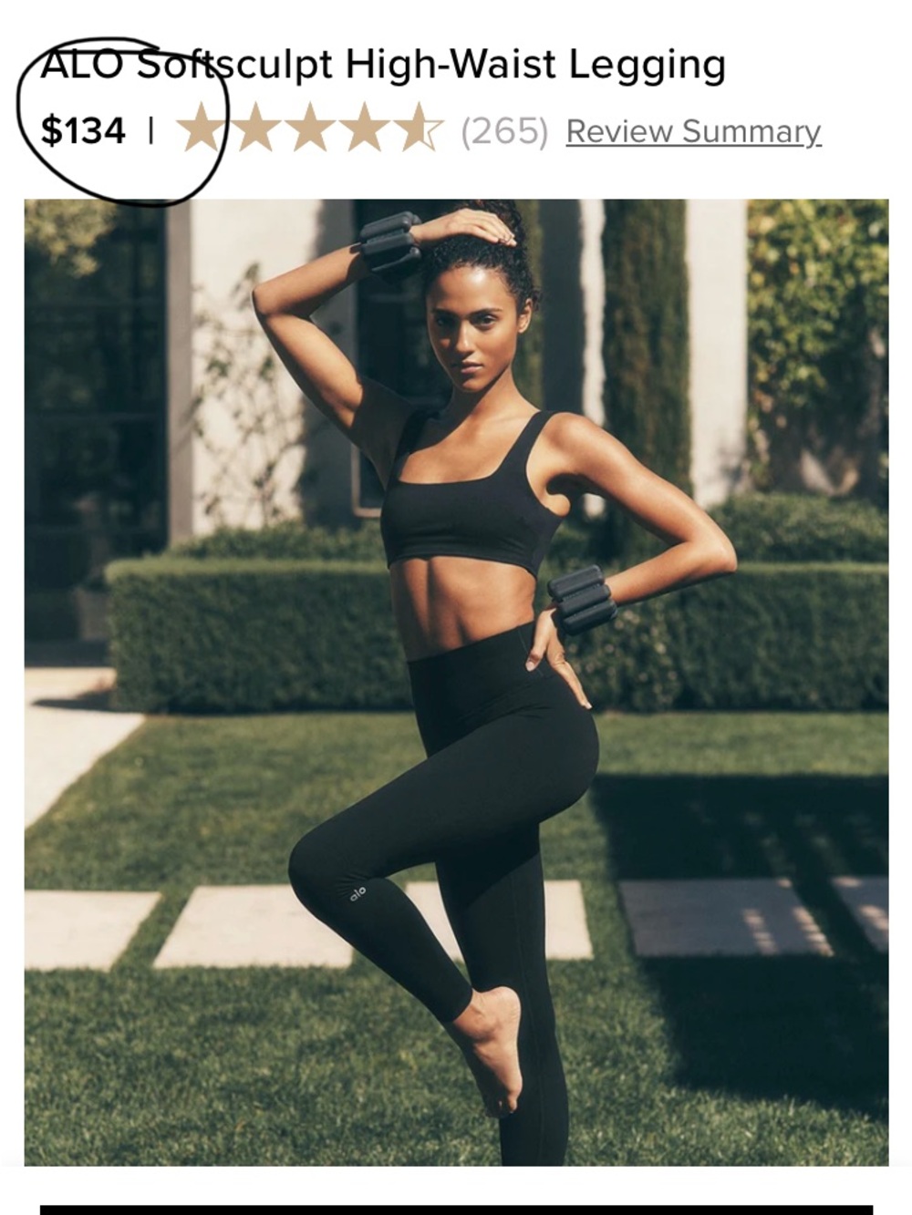 ALO Yoga Black or brown SoftSculpt High-Waist Leggings